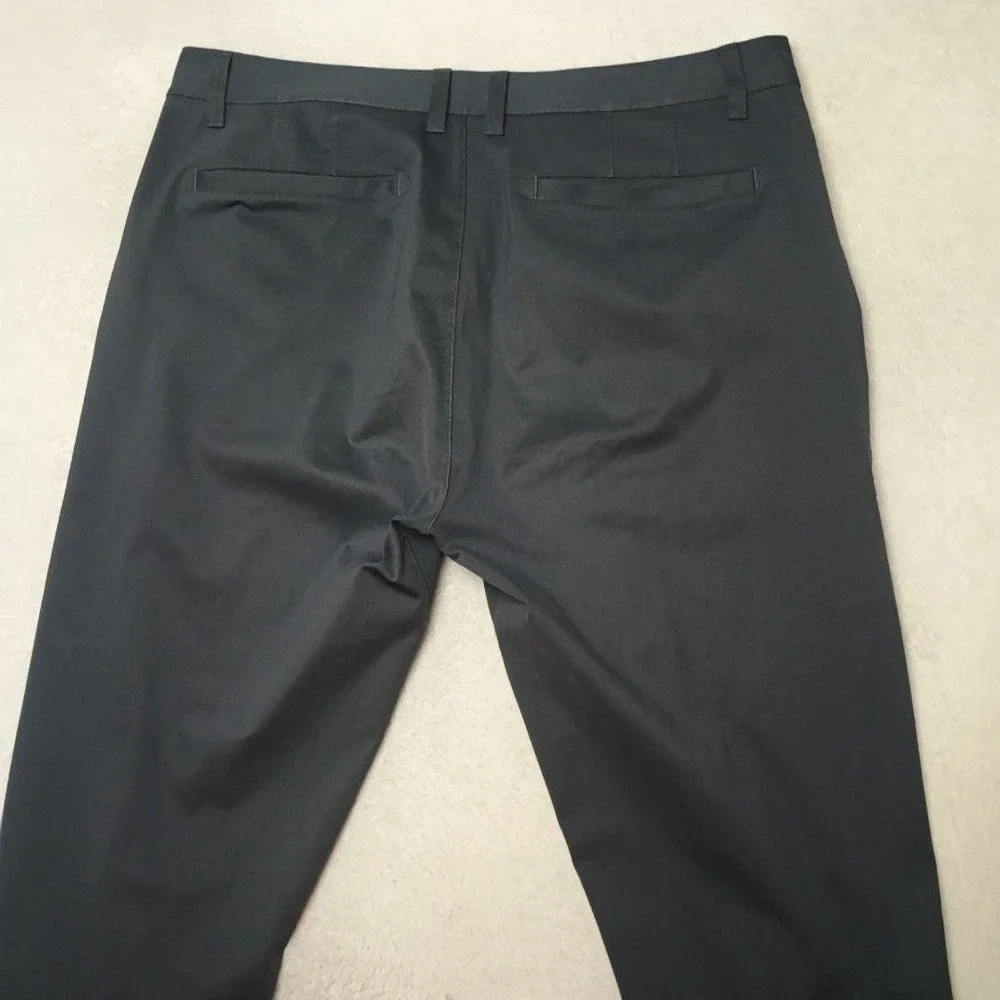 Rhone Pants Men 34x29 Gray Commuter Slim Chino Microfiber Stretch Travel Golf